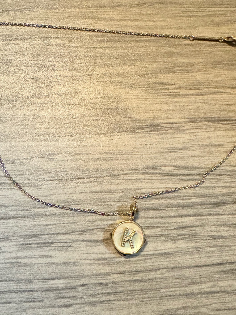 Kendra Scott Gold Initial K Disc Necklace
